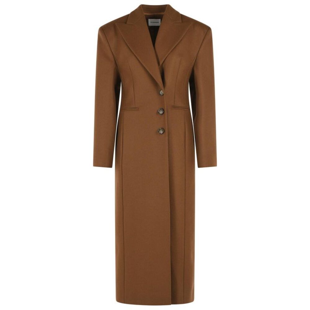 The Andamane 'Ottavia' Brown Virgin Wool Blend Coat Women